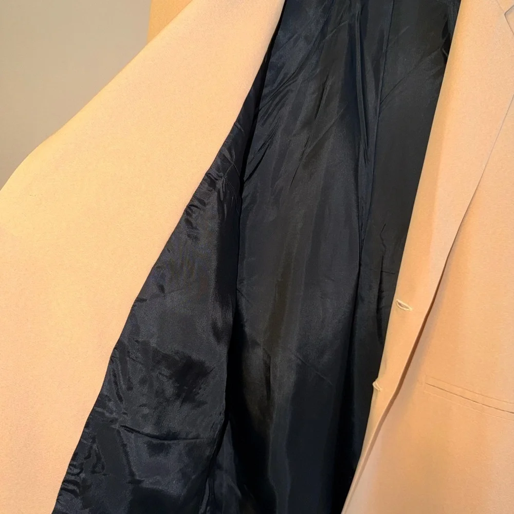 Joe Bananas Silk Oversized Blazer Jacket - Tan/Camel - Size M MSRP $2800